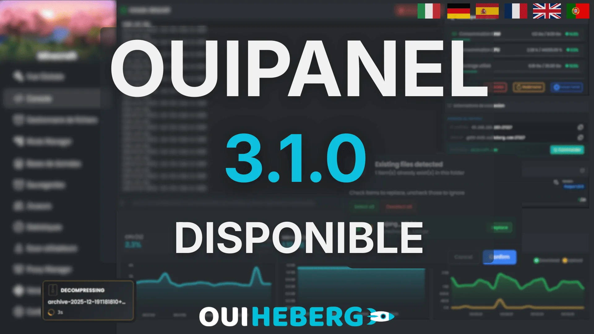 OuiPanel V3.1.0 – Une nouvelle étape dans l’évolution du panel OuiHeberg