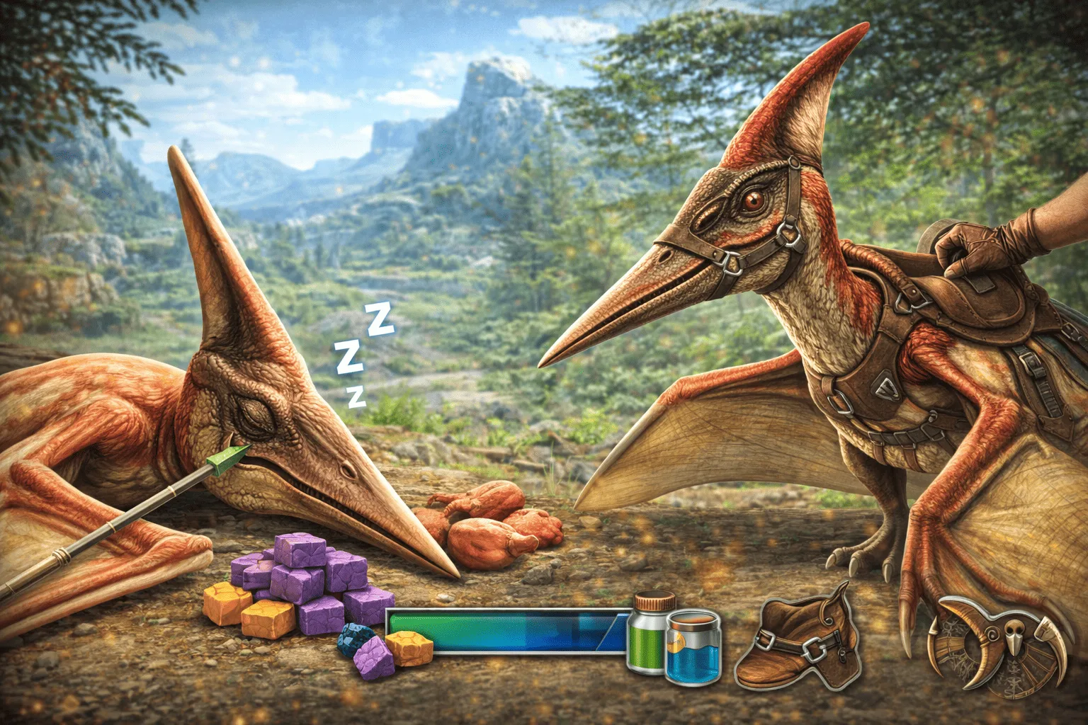 Pteranodon ARK: taming, food, and stats