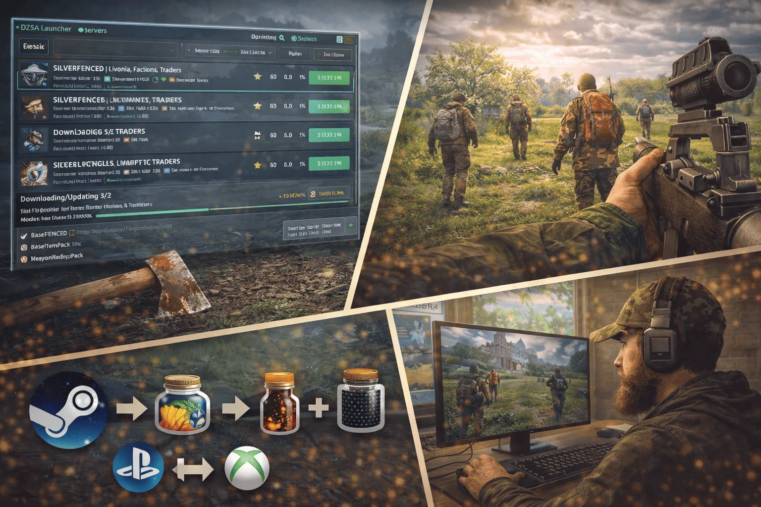 DayZ: how to join a server (DZSA Launcher, crossplay)