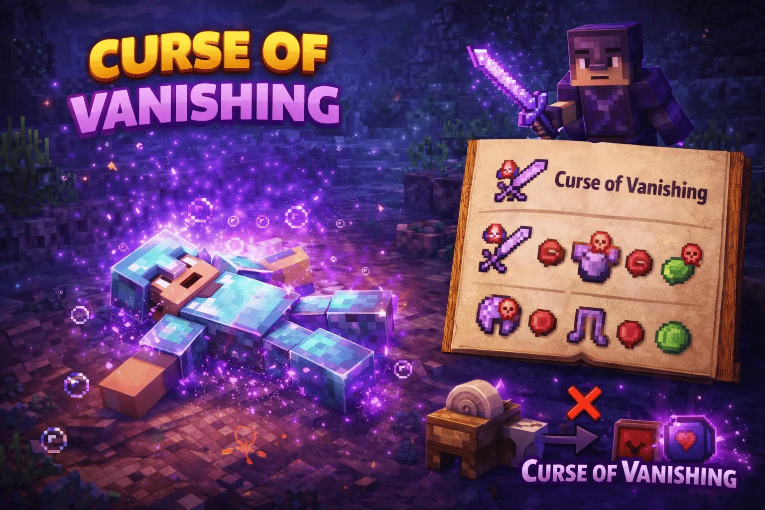 Curse of Vanishing Minecraft: can this curse be removed?