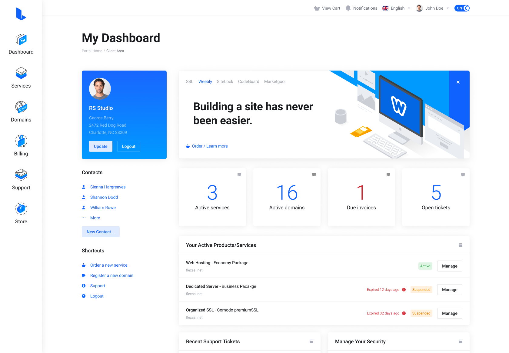 Kundenbereich OuiHeberg