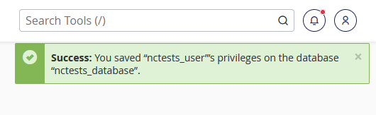 Confirmación de privilegios