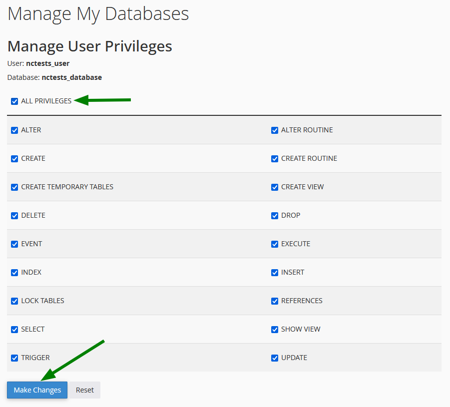 Configuring privileges