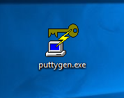 Downloaded PuTTYgen file