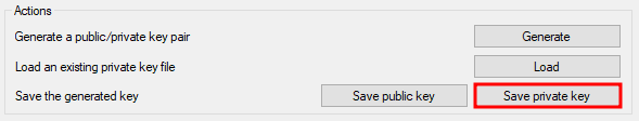 Save private key